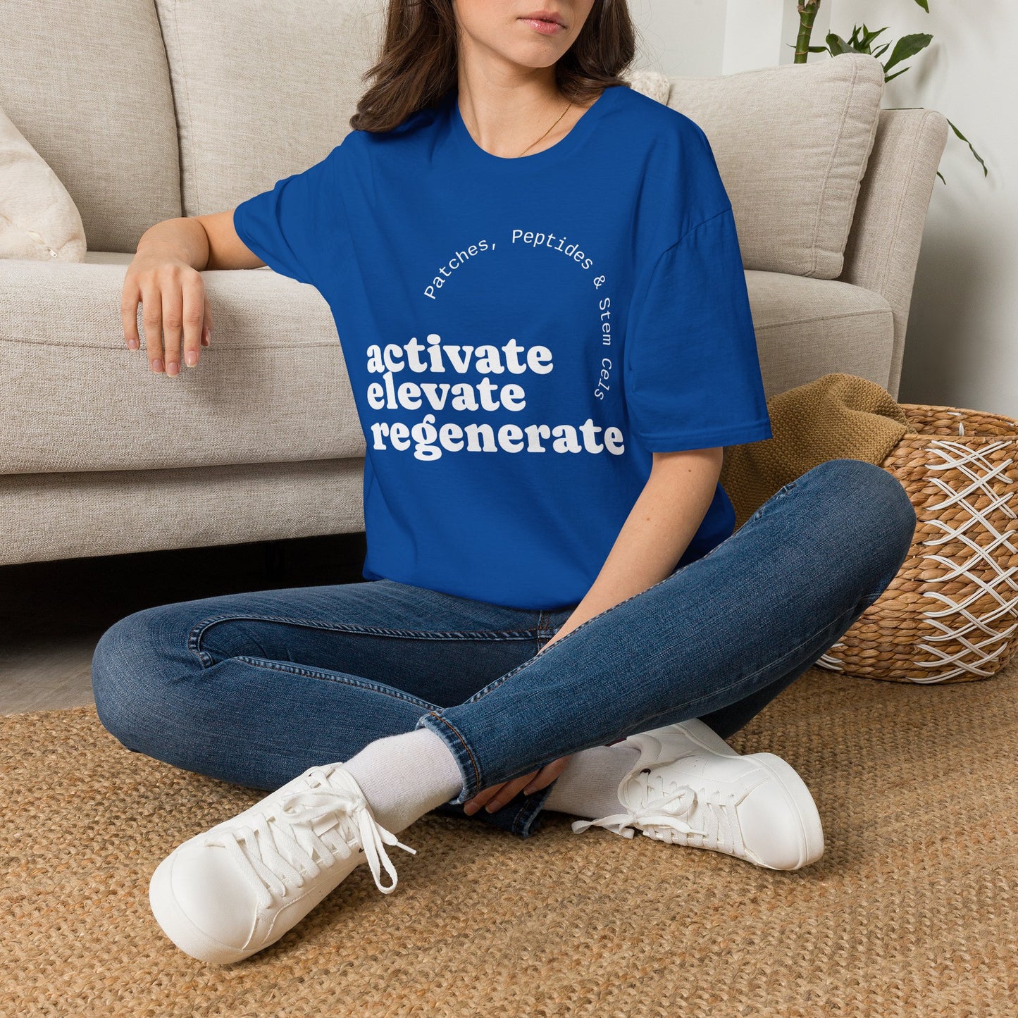 Activate Elevate Regenerate T-Shirt — Patches, Peptides & Stem Cells Tee