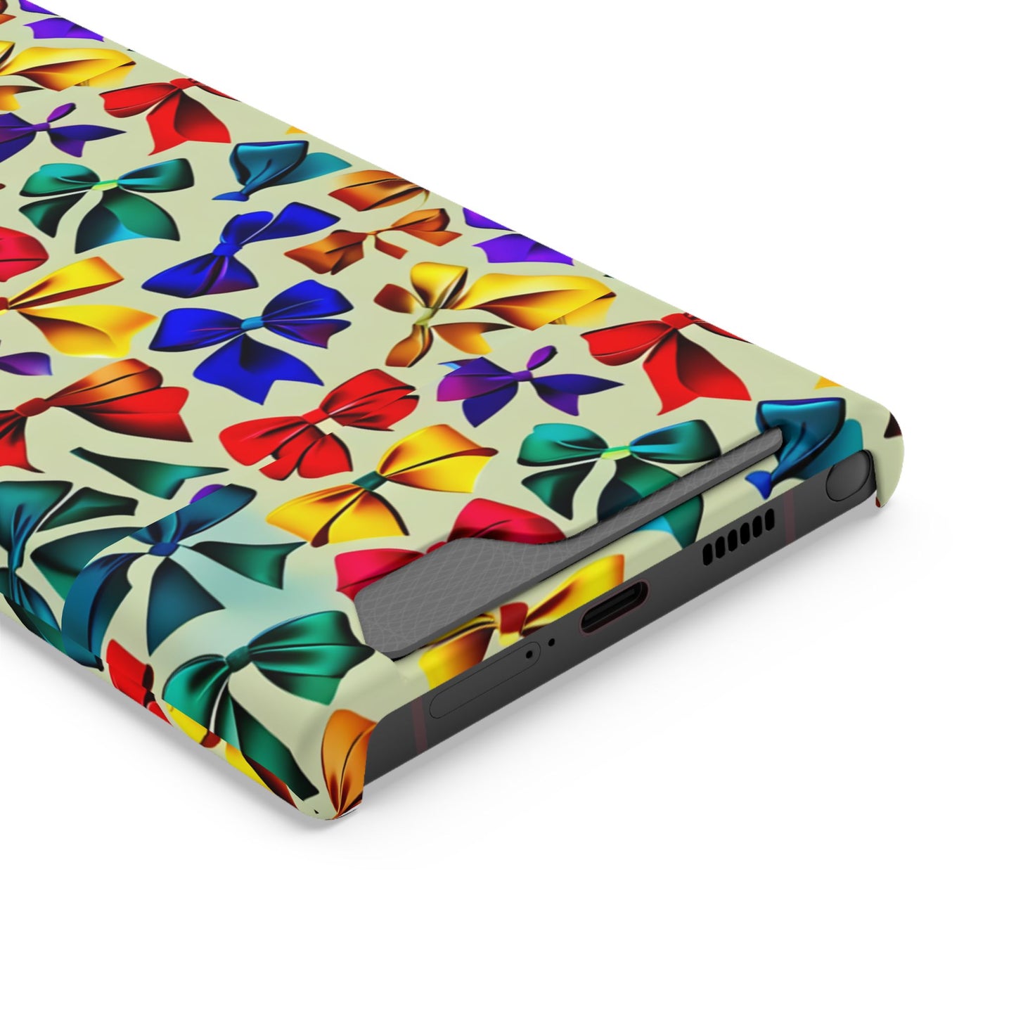 Colorful Bow Pattern Phone Card Case — Slim Wallet Phone Case