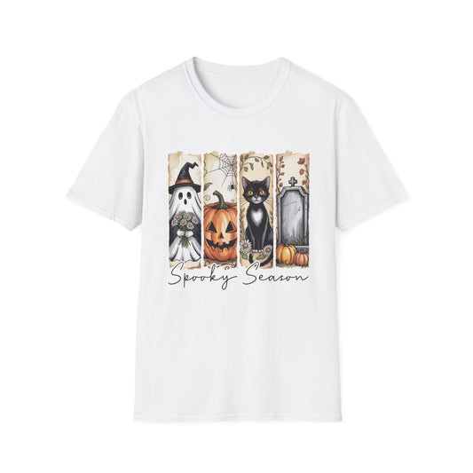 Spooky Season Unisex Tee - Halloween Shirt, Fall Fashion, Halloween Costume Tee, Ghosts & Pumpkins, Gift for Halloween Lovers