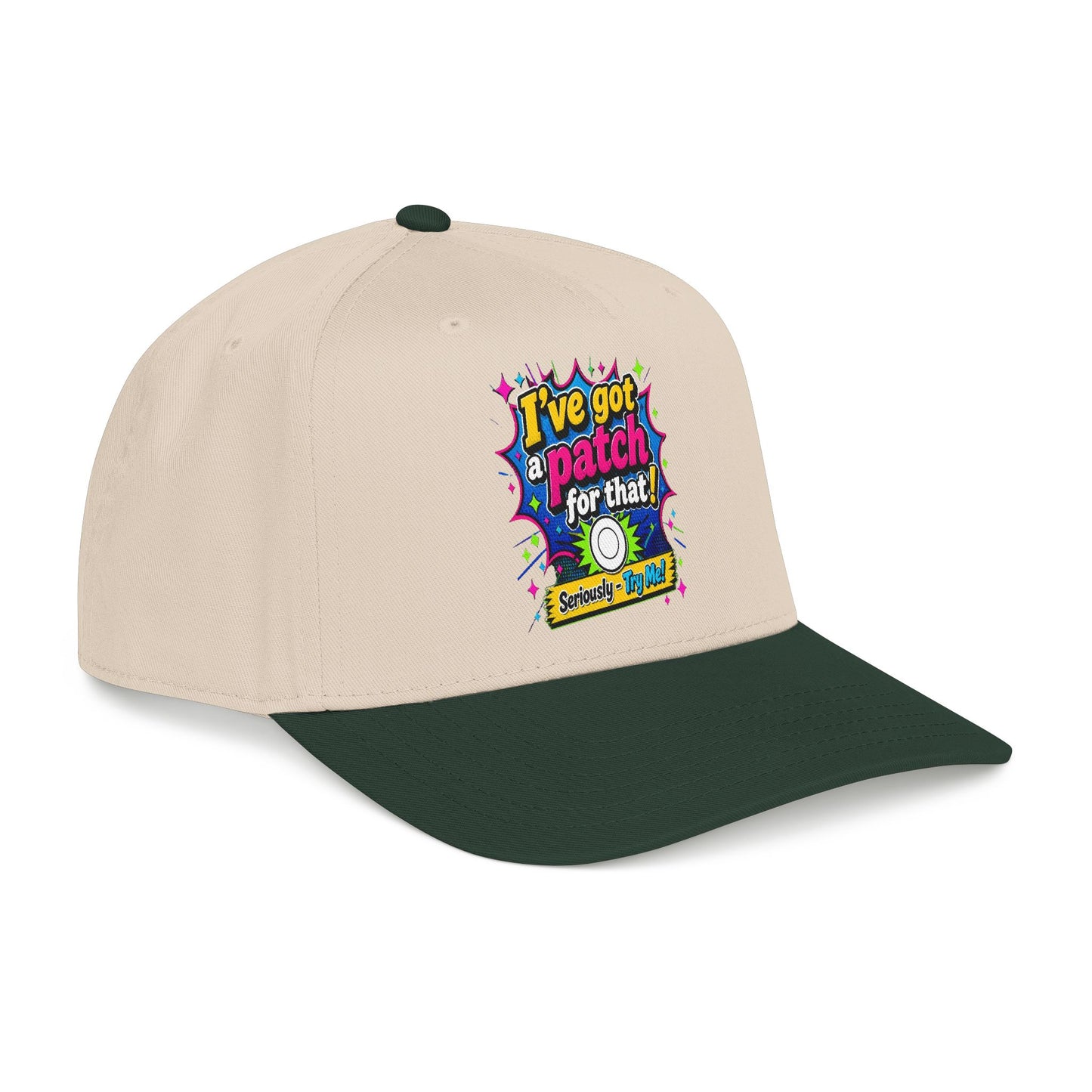 Baseball Cap — "I've Got a Patch for That" Retro Pop Graphic Hat
