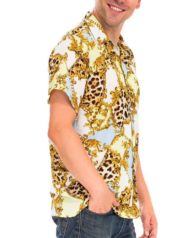 Hidden Cheetah Button Down