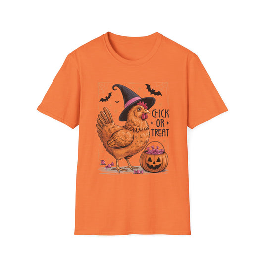 Cute Halloween Chicken T-Shirt, Fun Halloween Shirt, Unisex Tee, Trick or Treat Apparel, Autumn Festive Clothing