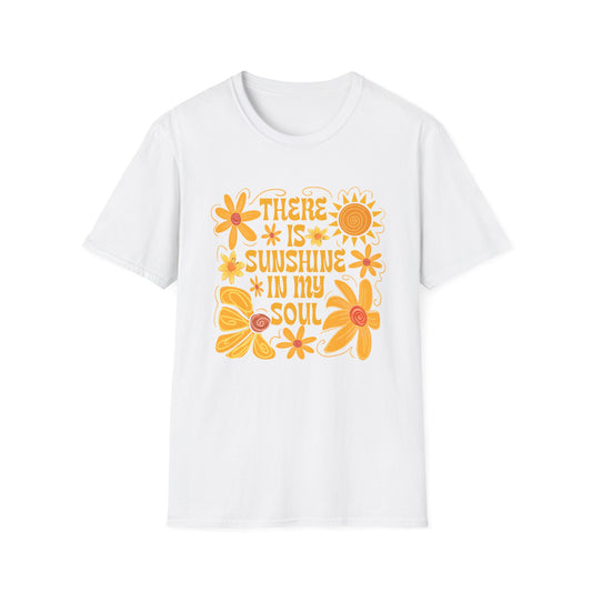 Sunny Soul Unisex T-Shirt - Bright Floral Design, Sunshine Quote Tee, Summer Vibes, Gift for Friends, Casual Wear