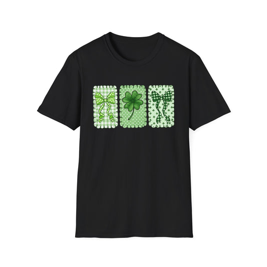 St. Patrick’s Day Shamrock T-Shirt — Green Clover Trio Tee