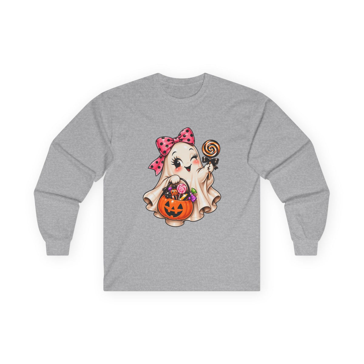 Cute Halloween Ghost Girl Long Sleeve T-Shirt