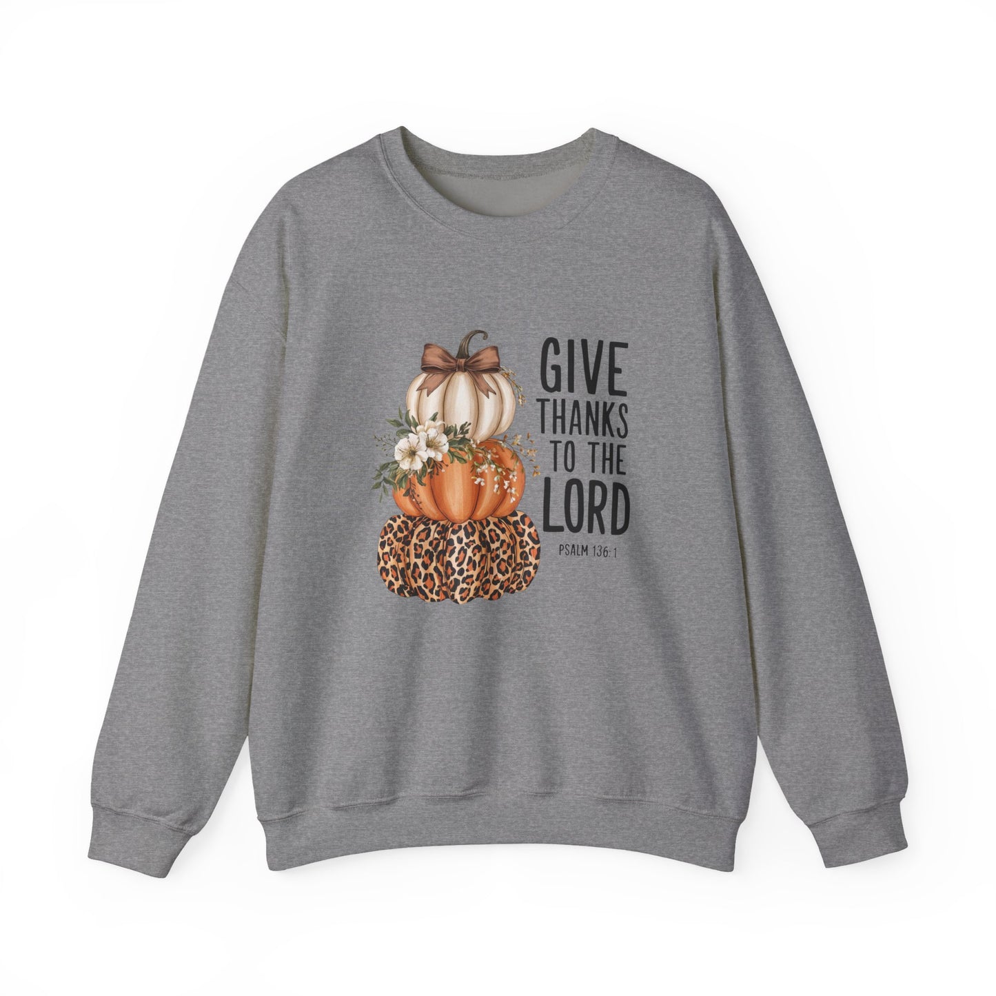 Thankful Pumpkin Crewneck Sweatshirt | Cozy Fall Apparel, Thanksgiving Gift, Christian Sweatshirt, Autumn Fashion, Seasonal Comfort