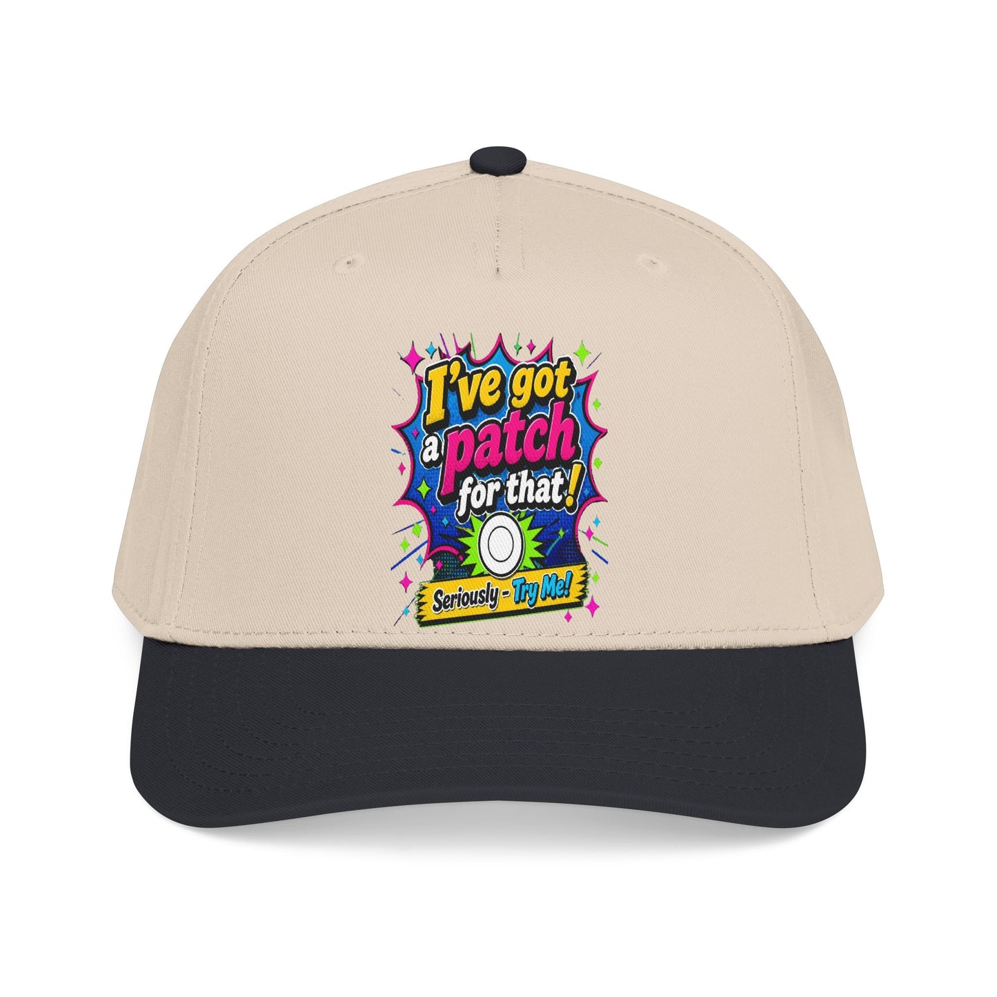 Baseball Cap — "I've Got a Patch for That" Retro Pop Graphic Hat