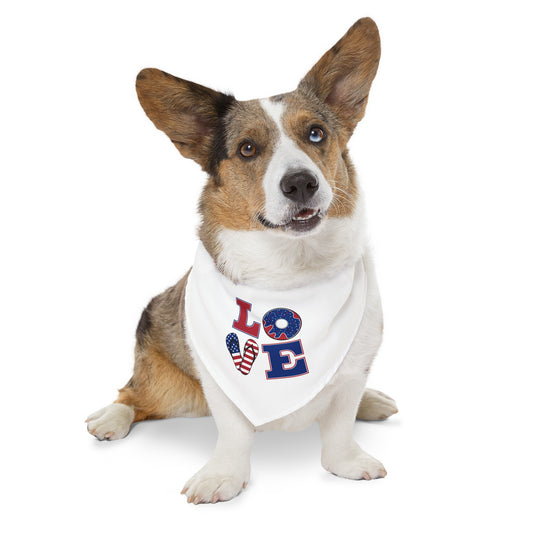 Love America Pet Bandana Collar