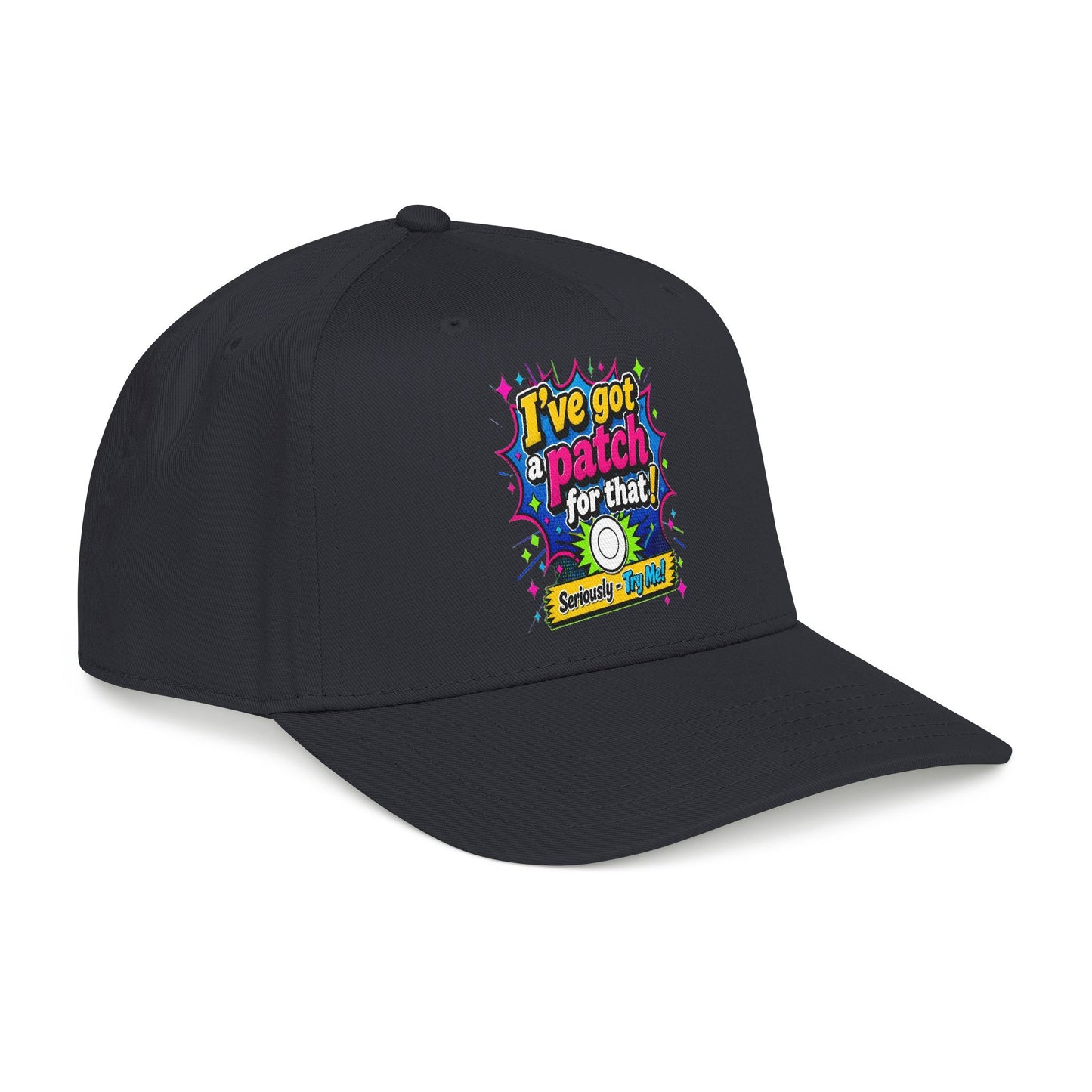 Baseball Cap — "I've Got a Patch for That" Retro Pop Graphic Hat