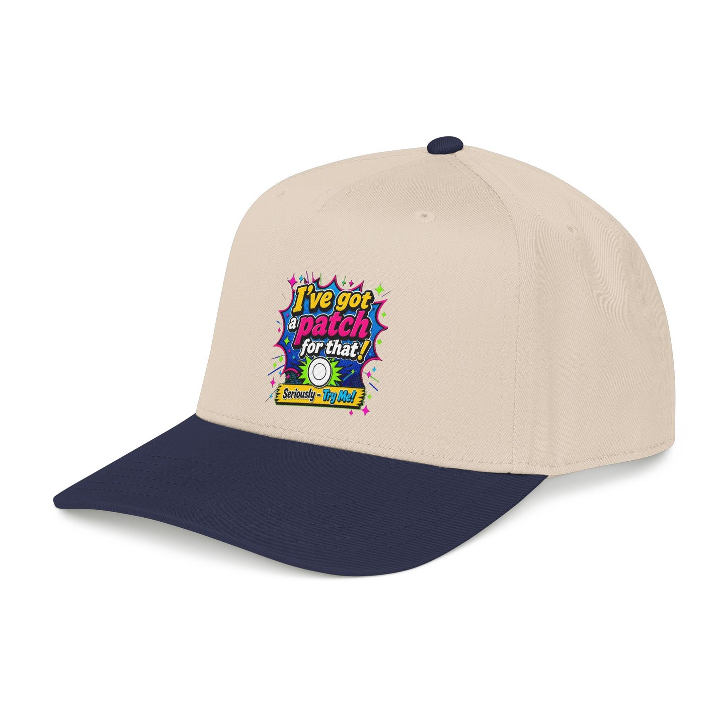 Baseball Cap — "I've Got a Patch for That" Retro Pop Graphic Hat