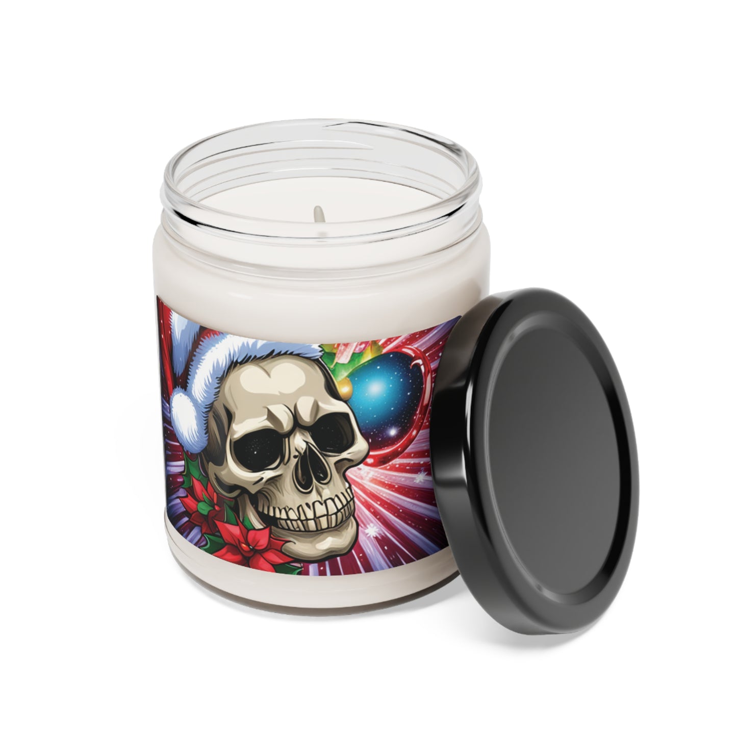 Santa Skull Scented Soy Candle, 9oz