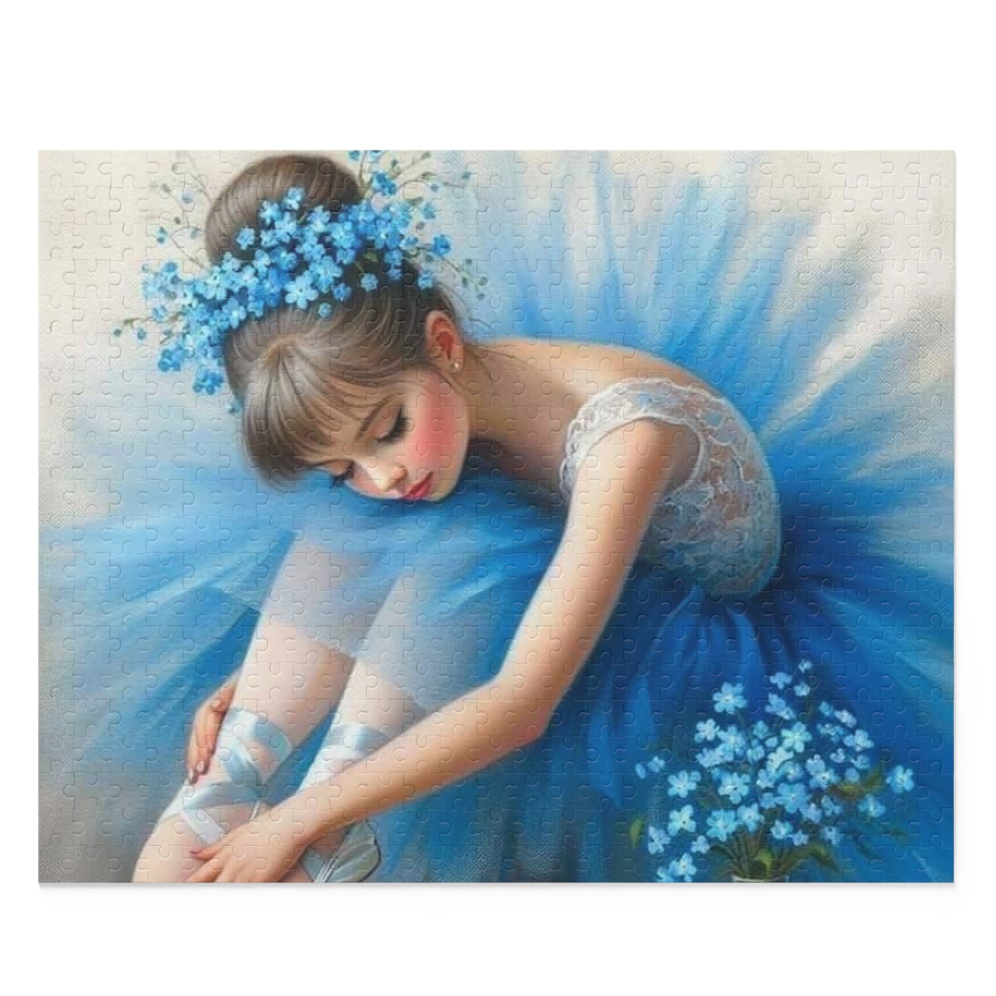 Blue Ballerina Puzzle (120, 252, 500-Piece)