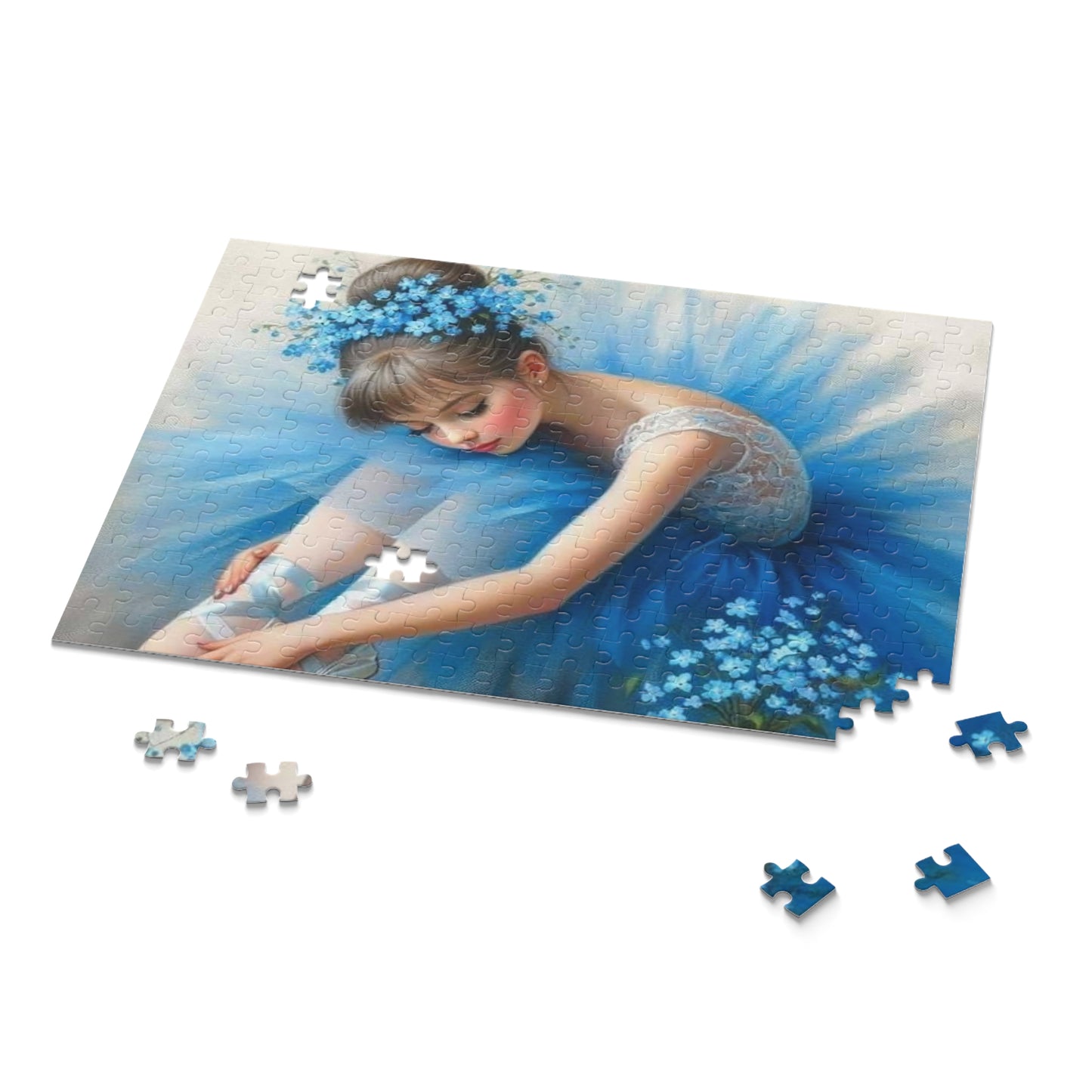 Blue Ballerina Puzzle (120, 252, 500-Piece)