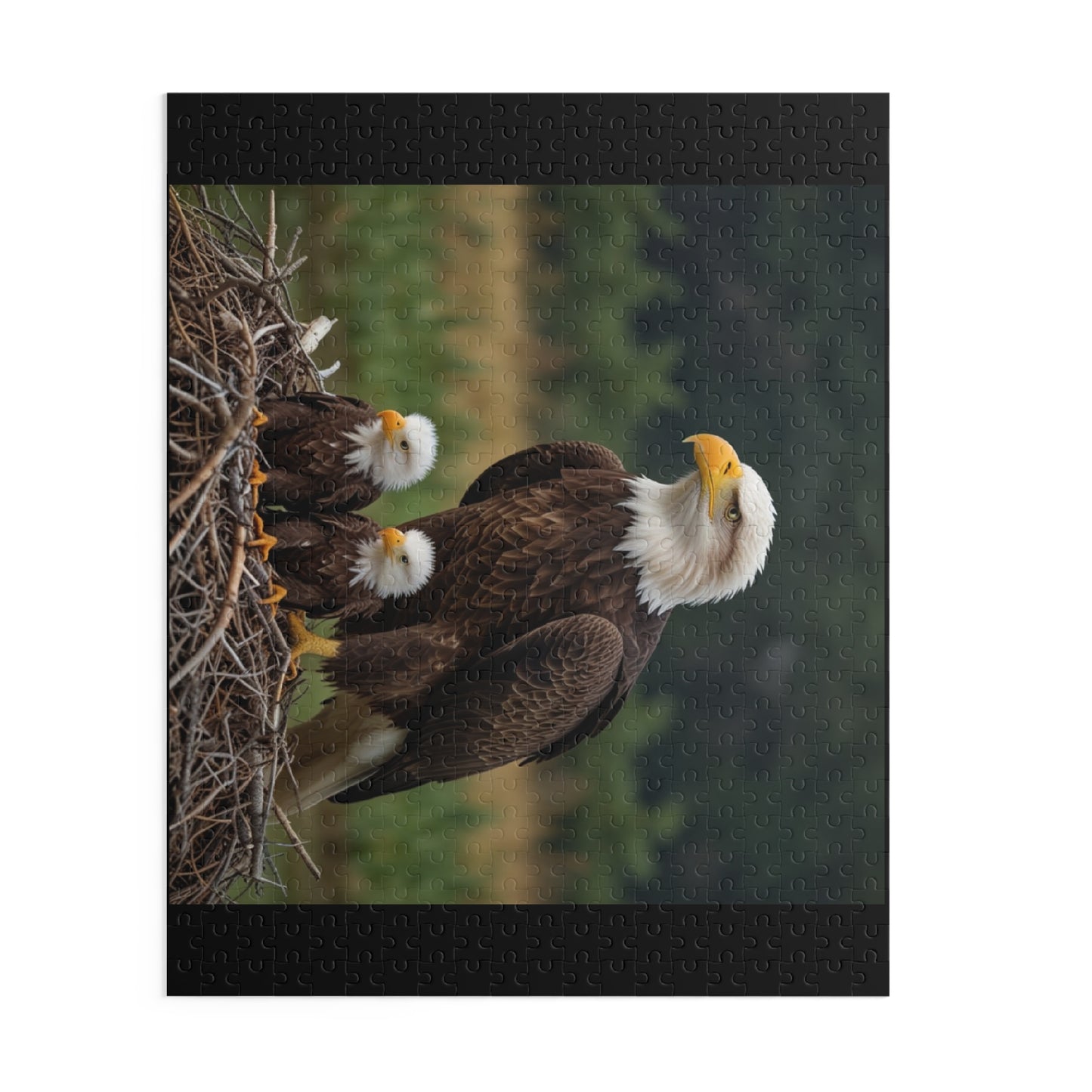 Bald Eagle Family Puzzle – 120/252/500-Piece Wildlife Jigsaw
