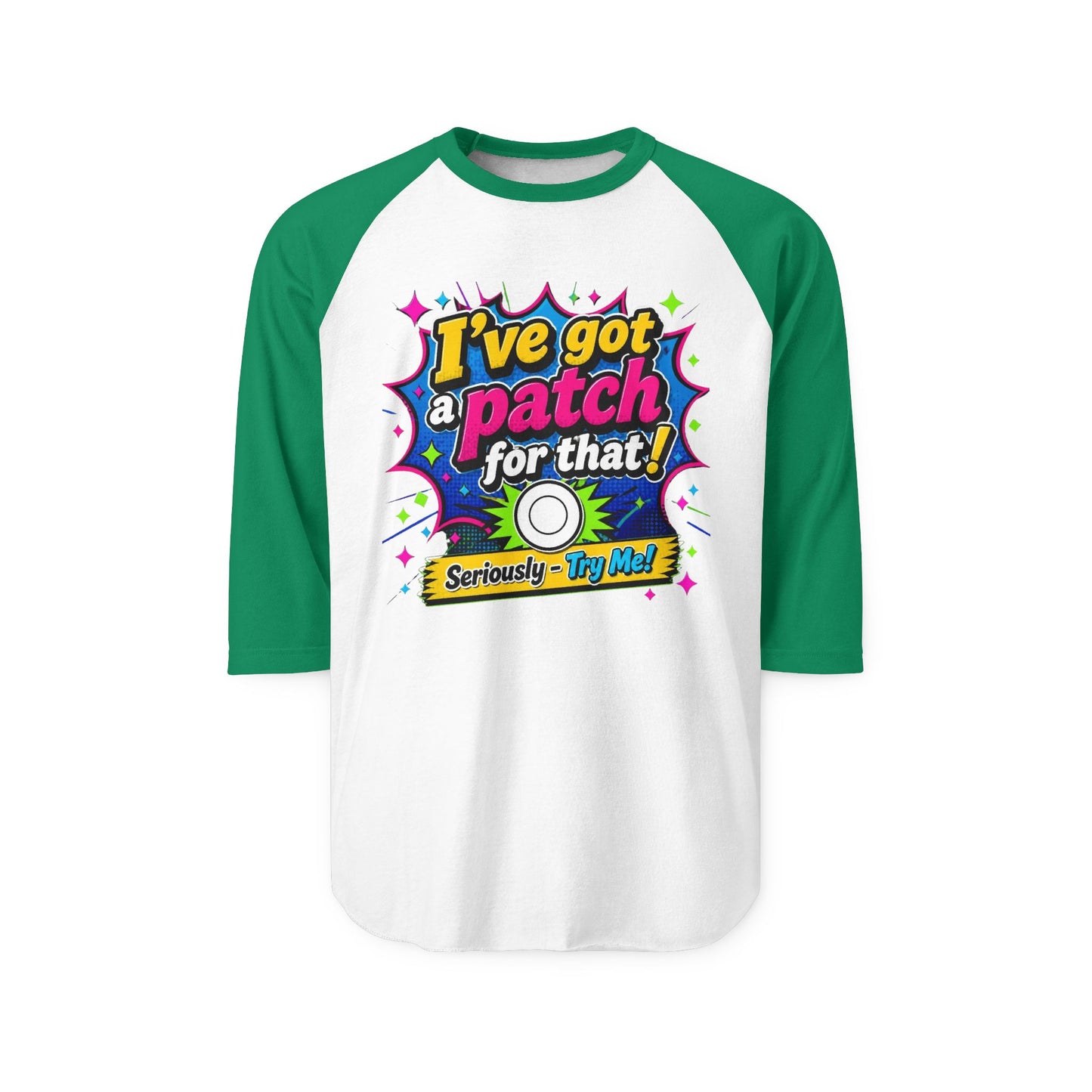 I've Got a Patch For That Raglan Shirt - Funny Diabetes Awareness Baseball Tee
