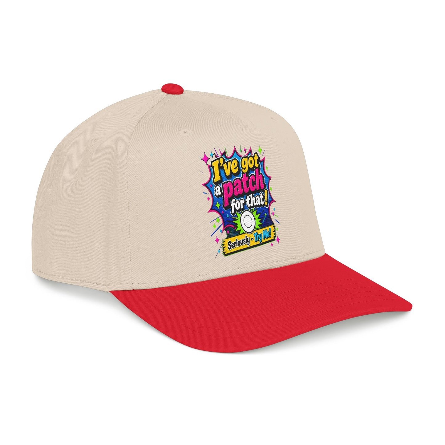Baseball Cap — "I've Got a Patch for That" Retro Pop Graphic Hat