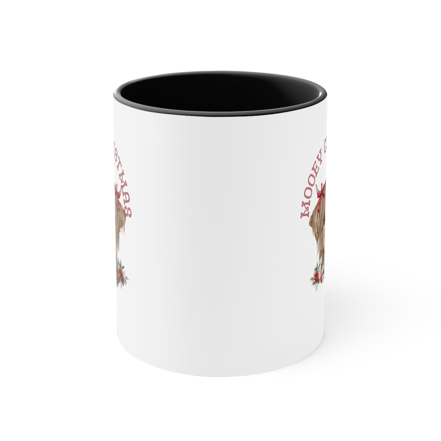 Mooey Christmas Cow Accent Coffee Mug, 11oz