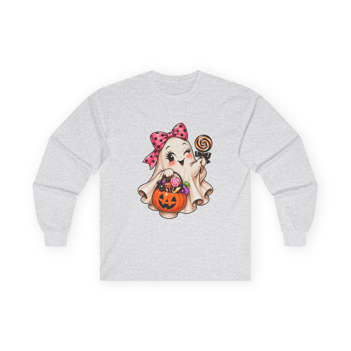 Cute Halloween Ghost Girl Long Sleeve T-Shirt