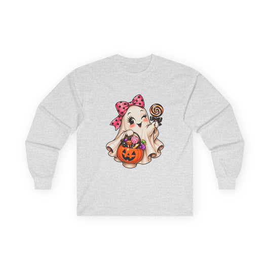 Cute Halloween Ghost Girl Long Sleeve T-Shirt