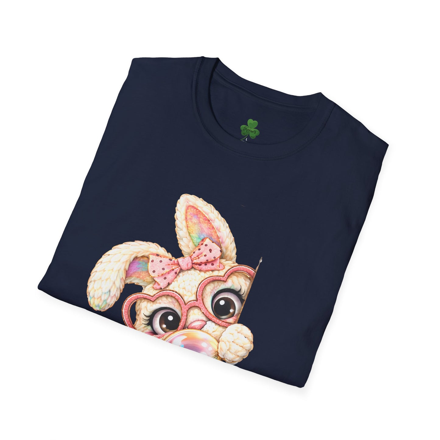 Cute Peekaboo Bunny T-Shirt — Adorable Bunny Blowing Bubble Design