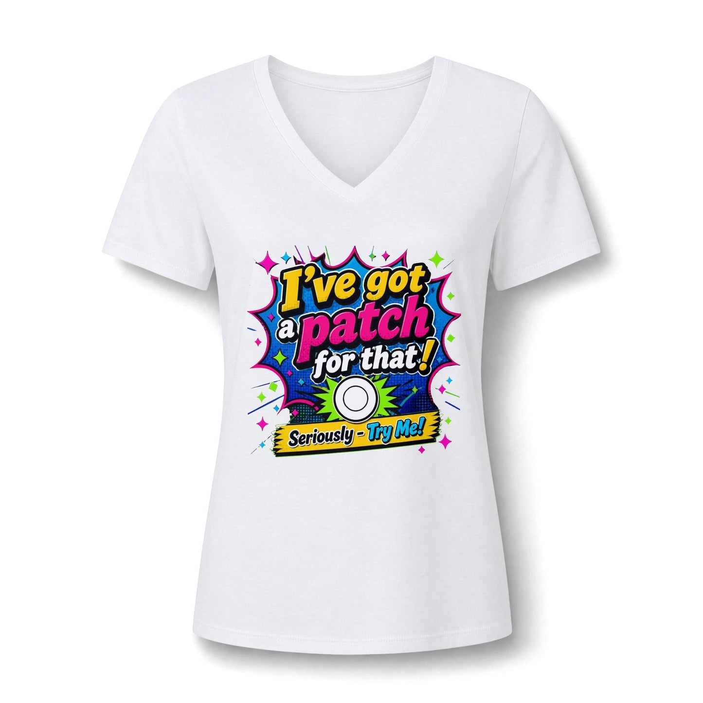 I've Got a Patch for That V-Neck Tee