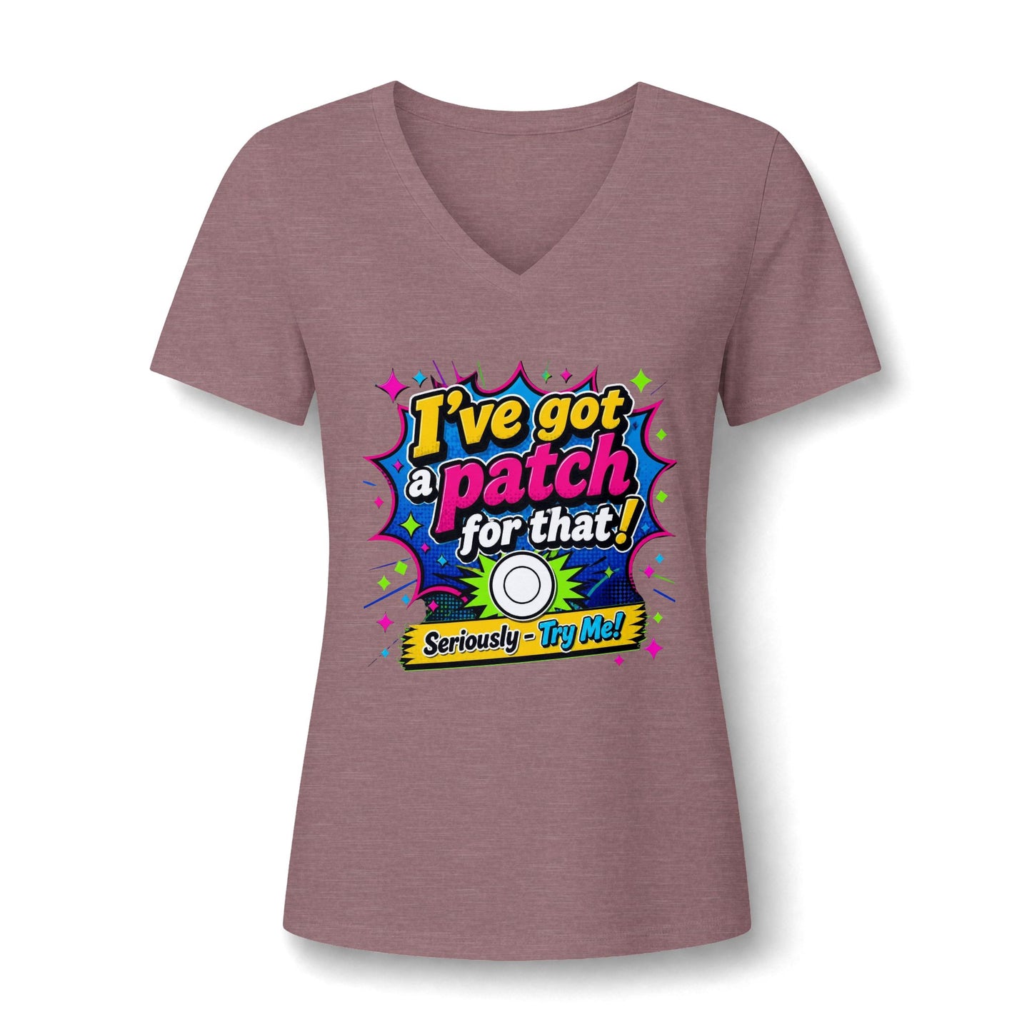 I've Got a Patch for That V-Neck Tee