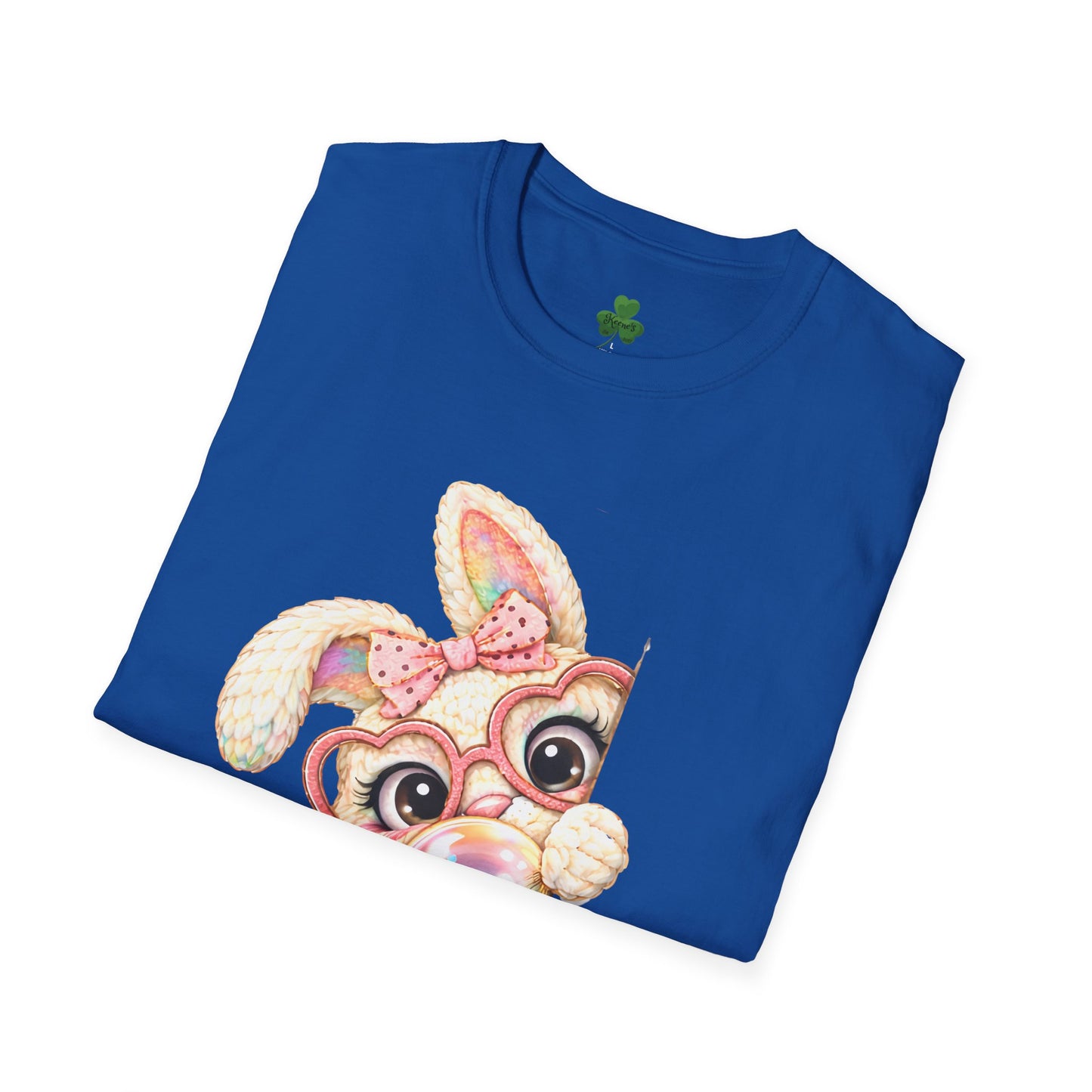Cute Peekaboo Bunny T-Shirt — Adorable Bunny Blowing Bubble Design