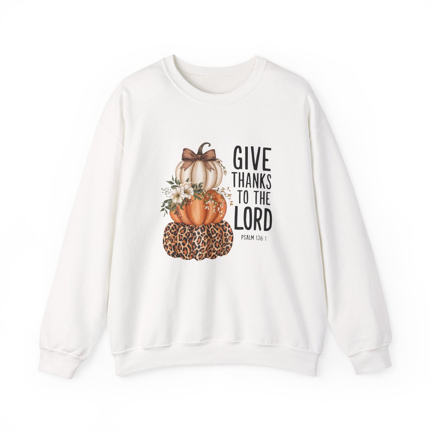 Thankful Pumpkin Crewneck Sweatshirt | Cozy Fall Apparel, Thanksgiving Gift, Christian Sweatshirt, Autumn Fashion, Seasonal Comfort
