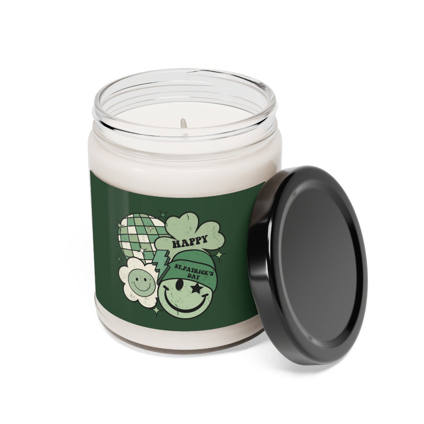 Groovy Smile St. Patrick's Day Scented Soy Candle, 9oz - Made in USA