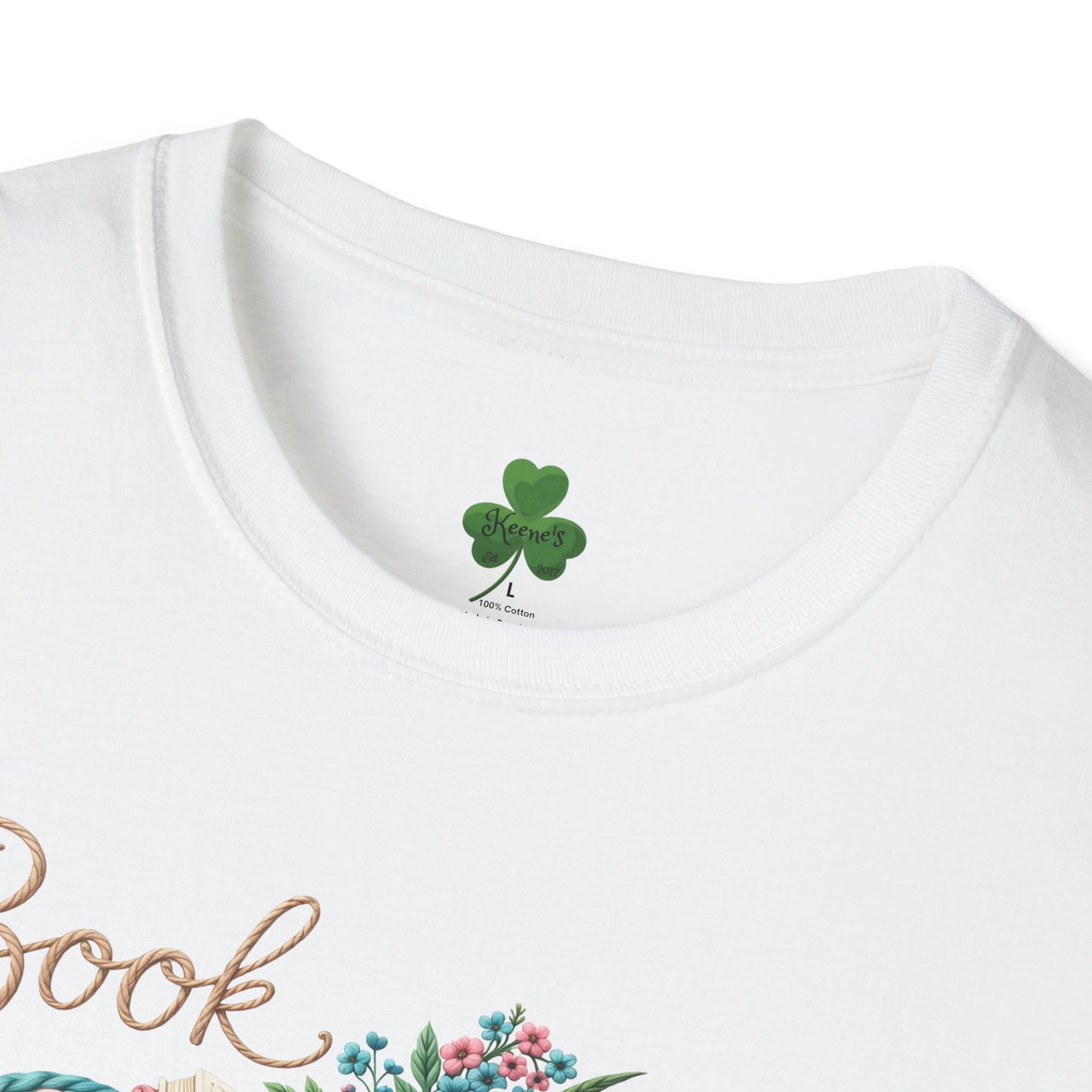 Book Lover T-Shirt — Floral Vintage 'Book Lover' Graphic Tee