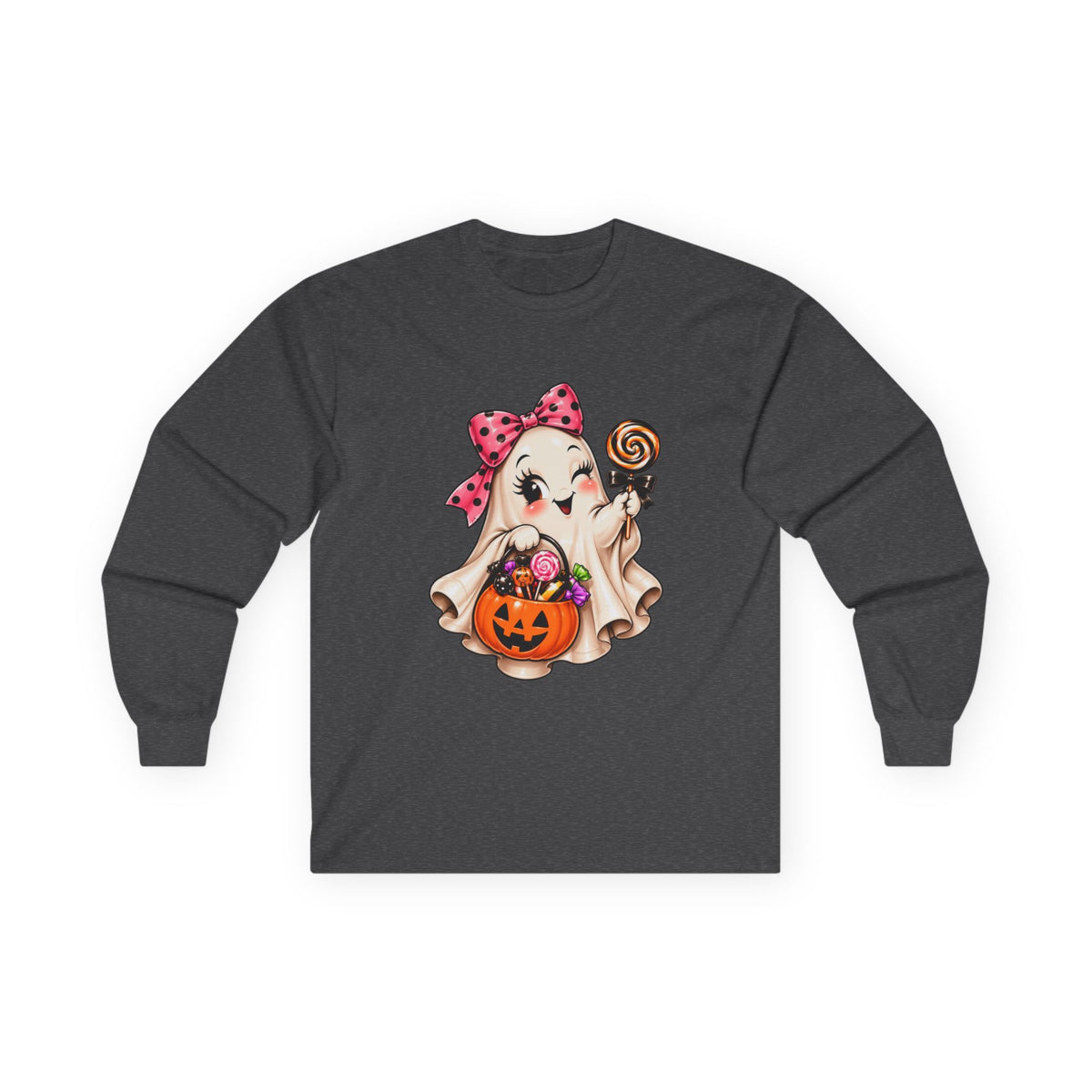 Cute Halloween Ghost Girl Long Sleeve T-Shirt