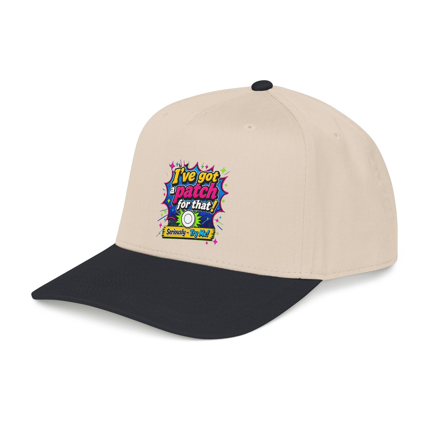 Baseball Cap — "I've Got a Patch for That" Retro Pop Graphic Hat