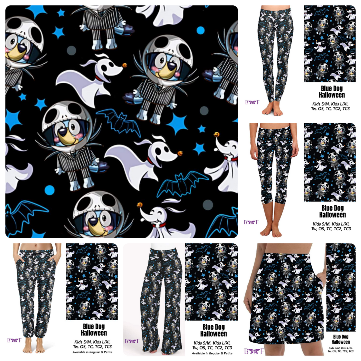 Blue Dog Halloween kids leggings