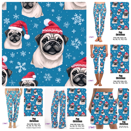 Pug Christmas leggings with pockets