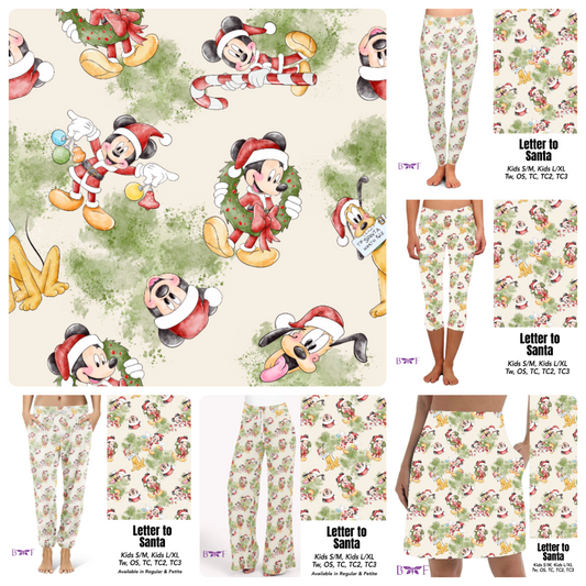 Letter to Santa leggings and lounge pants with pockets