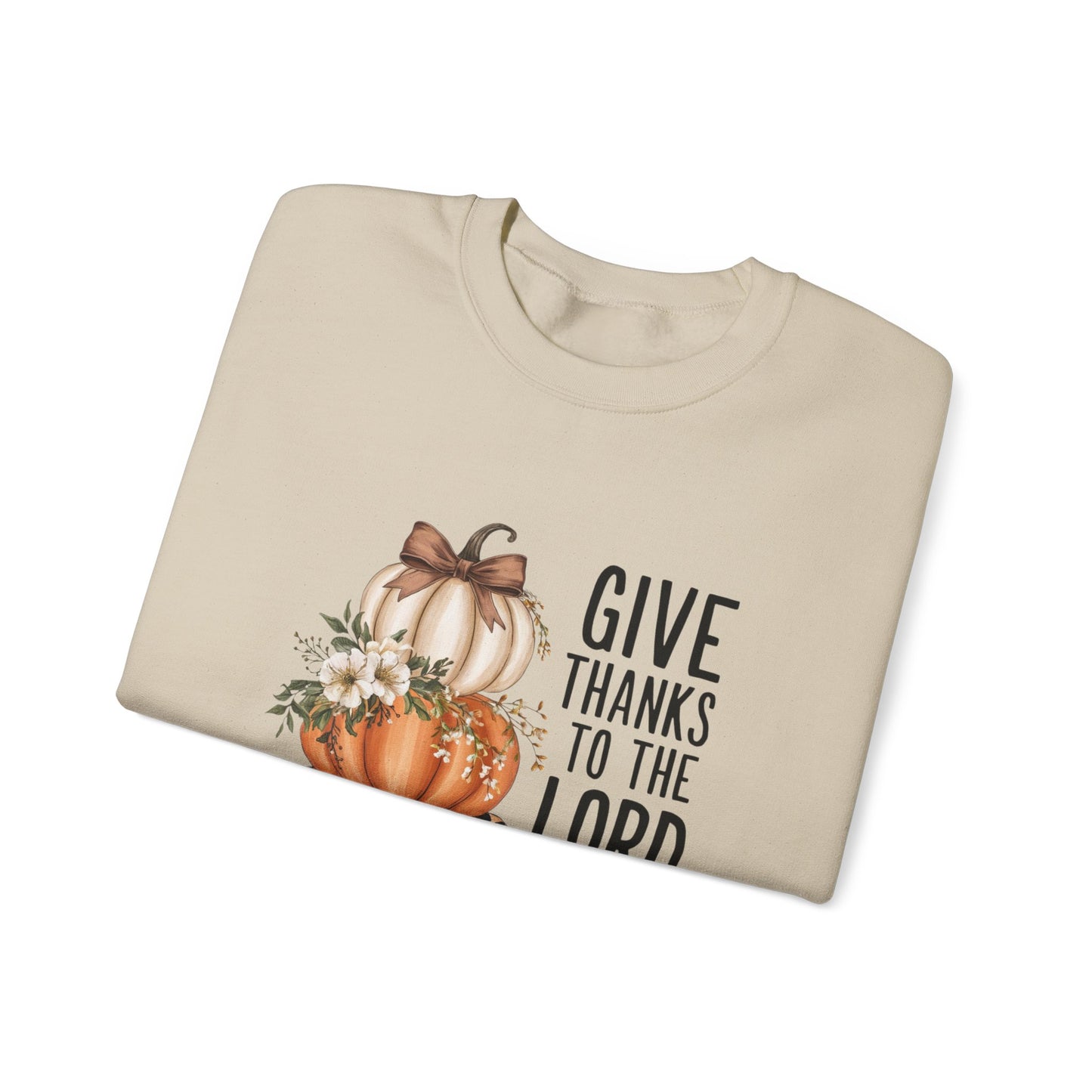 Thankful Pumpkin Crewneck Sweatshirt | Cozy Fall Apparel, Thanksgiving Gift, Christian Sweatshirt, Autumn Fashion, Seasonal Comfort