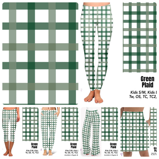 Green Plaid capris and joggers