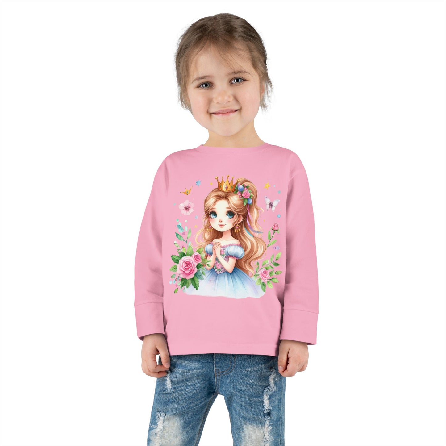 Fairy Princess Toddler Tee, Cute Kids Shirt, Toddler Long Sleeve Top, Gifts for Little Girls, Birthday Essentials