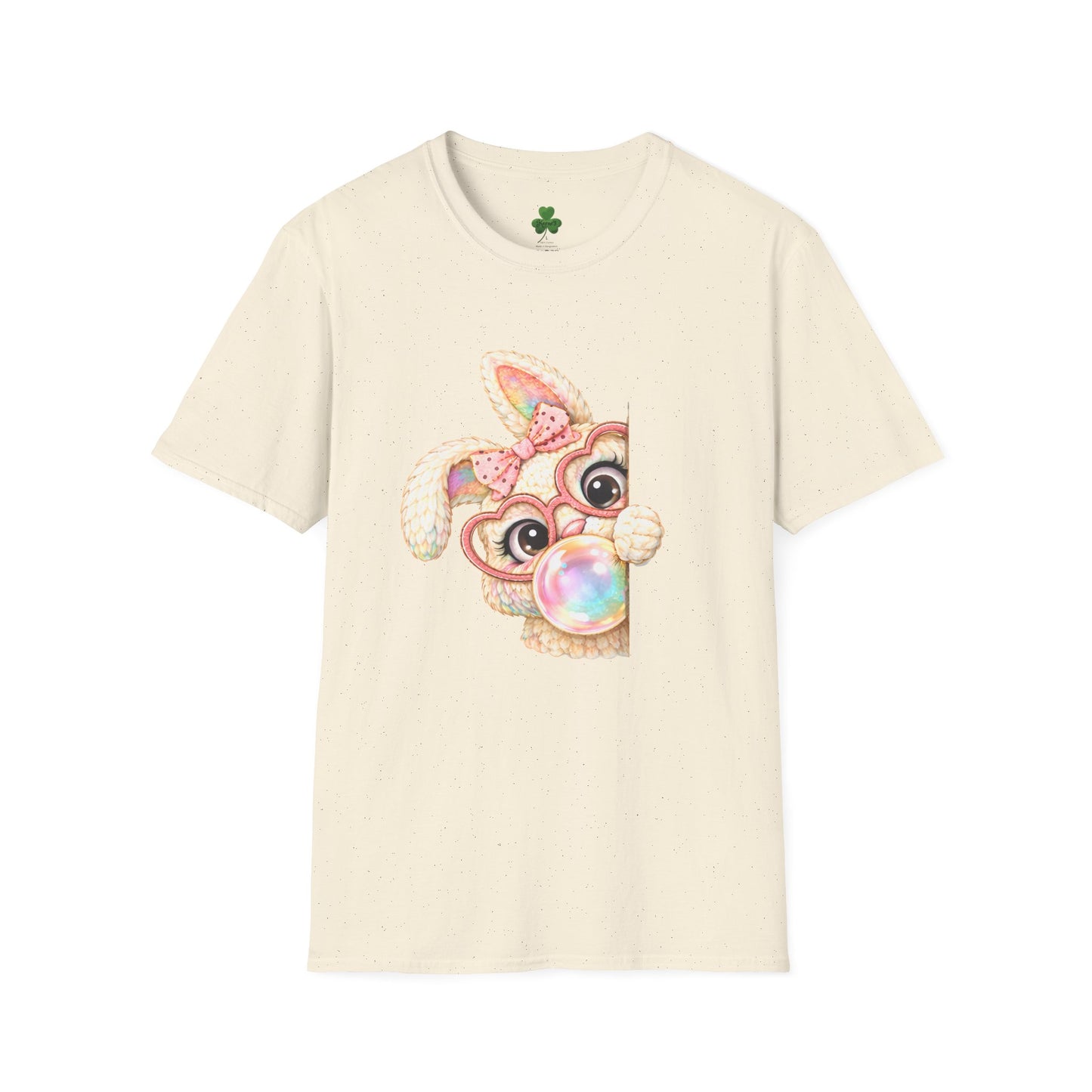 Cute Peekaboo Bunny T-Shirt — Adorable Bunny Blowing Bubble Design
