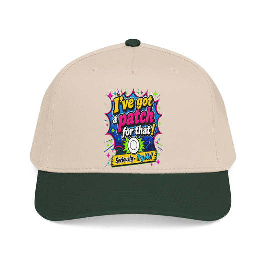 Baseball Cap — "I've Got a Patch for That" Retro Pop Graphic Hat