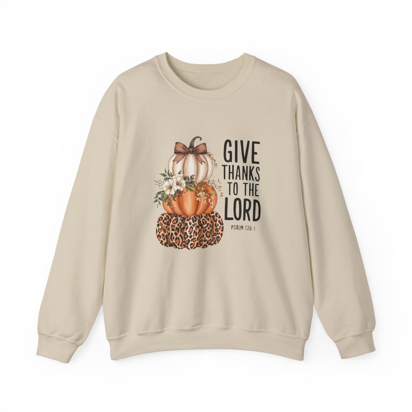 Thankful Pumpkin Crewneck Sweatshirt | Cozy Fall Apparel, Thanksgiving Gift, Christian Sweatshirt, Autumn Fashion, Seasonal Comfort
