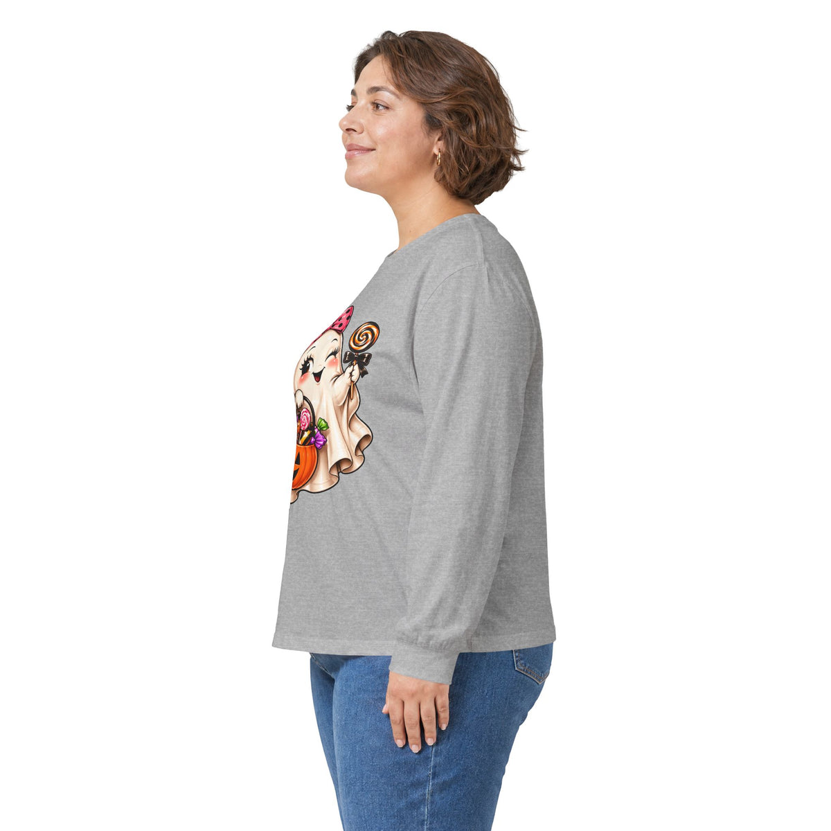 Cute Halloween Ghost Girl Long Sleeve T-Shirt