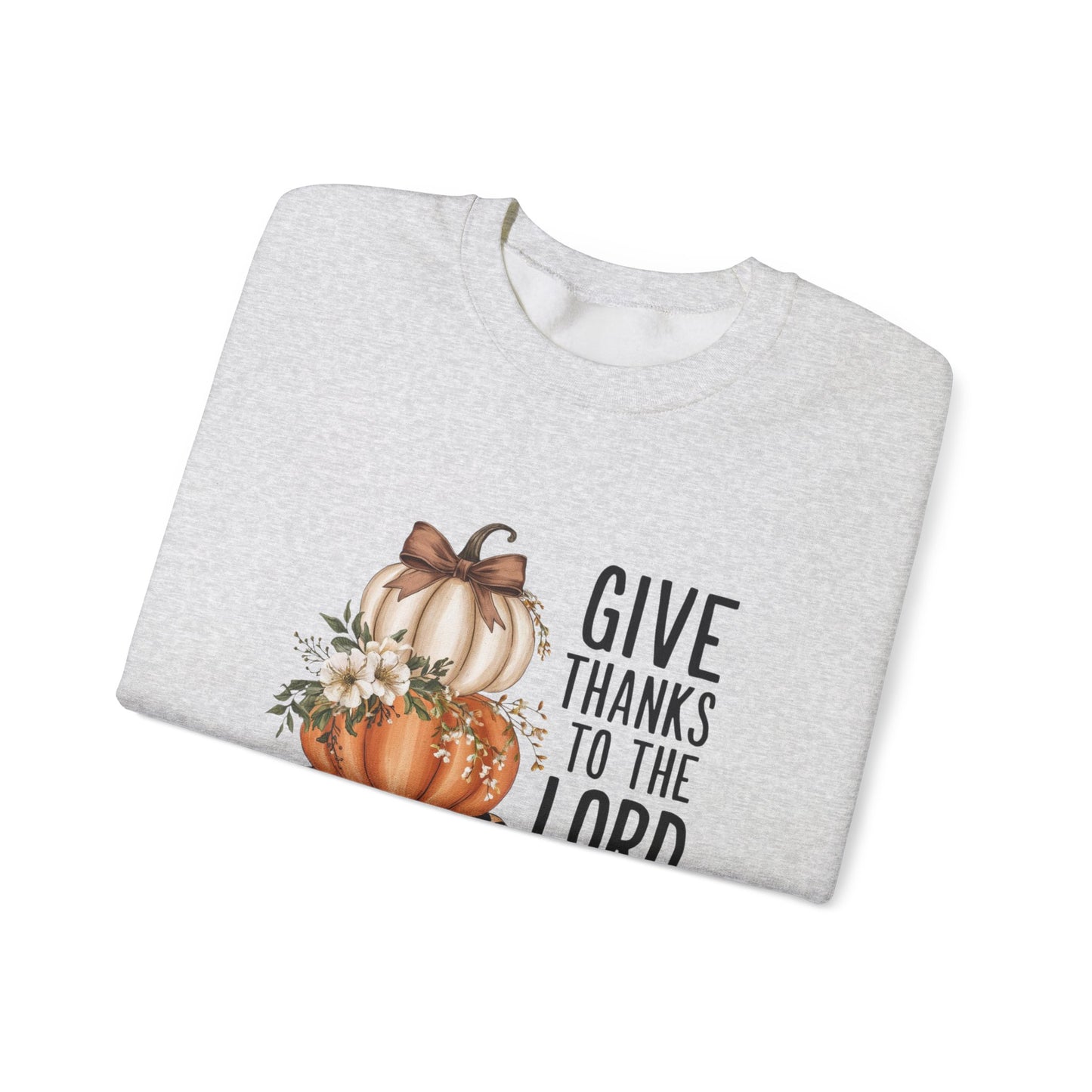 Thankful Pumpkin Crewneck Sweatshirt | Cozy Fall Apparel, Thanksgiving Gift, Christian Sweatshirt, Autumn Fashion, Seasonal Comfort