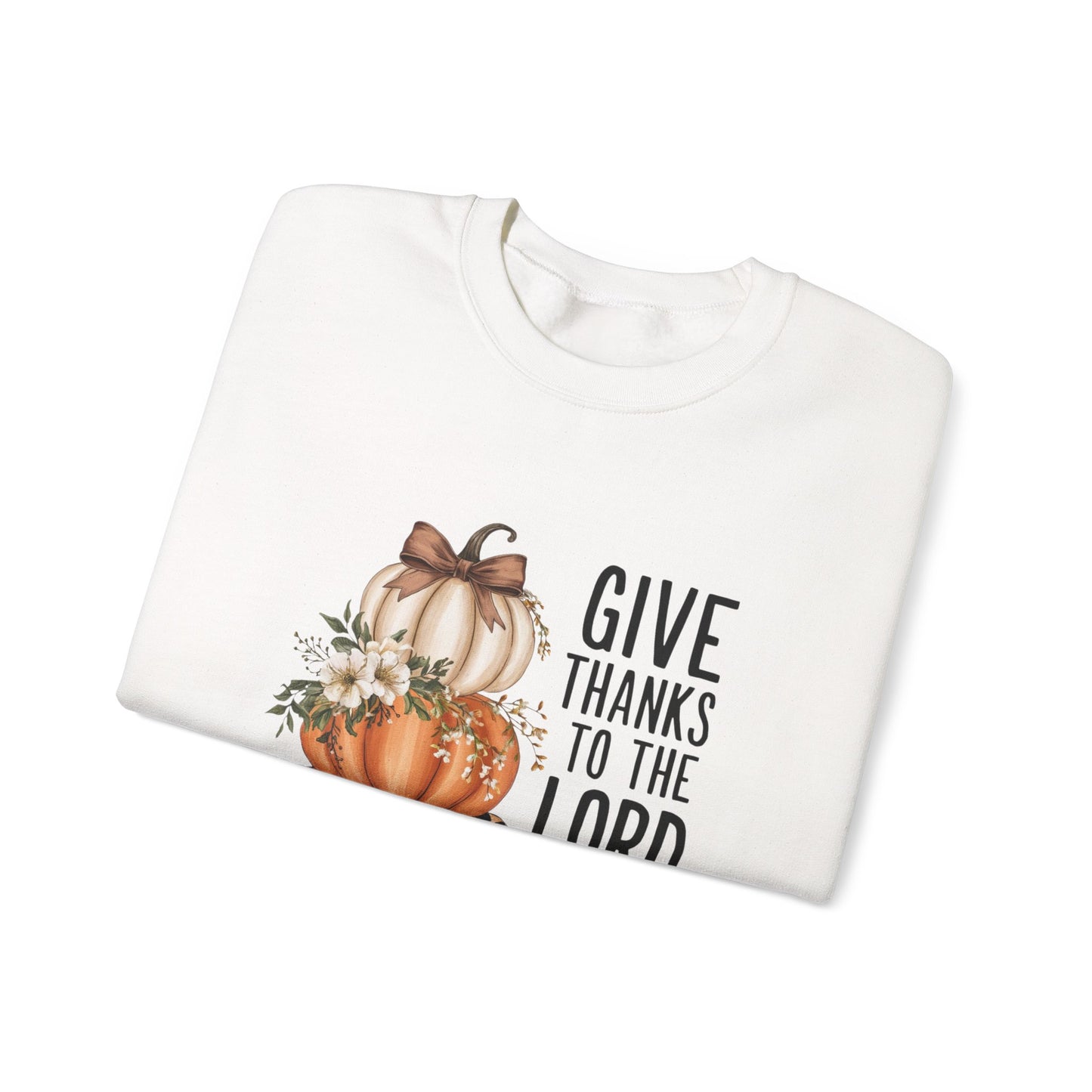 Thankful Pumpkin Crewneck Sweatshirt | Cozy Fall Apparel, Thanksgiving Gift, Christian Sweatshirt, Autumn Fashion, Seasonal Comfort