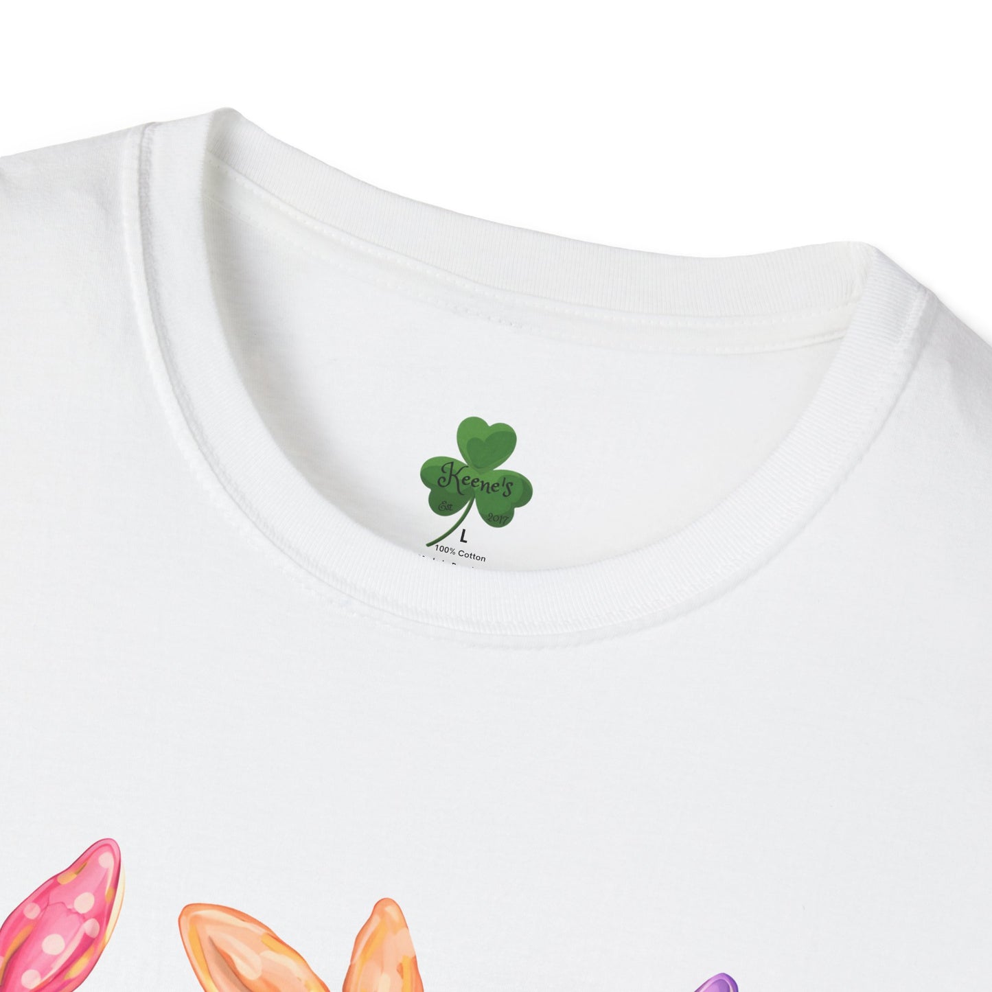 Easter Watercolor Bunny T-Shirt — Trio of Pastel Rabbits