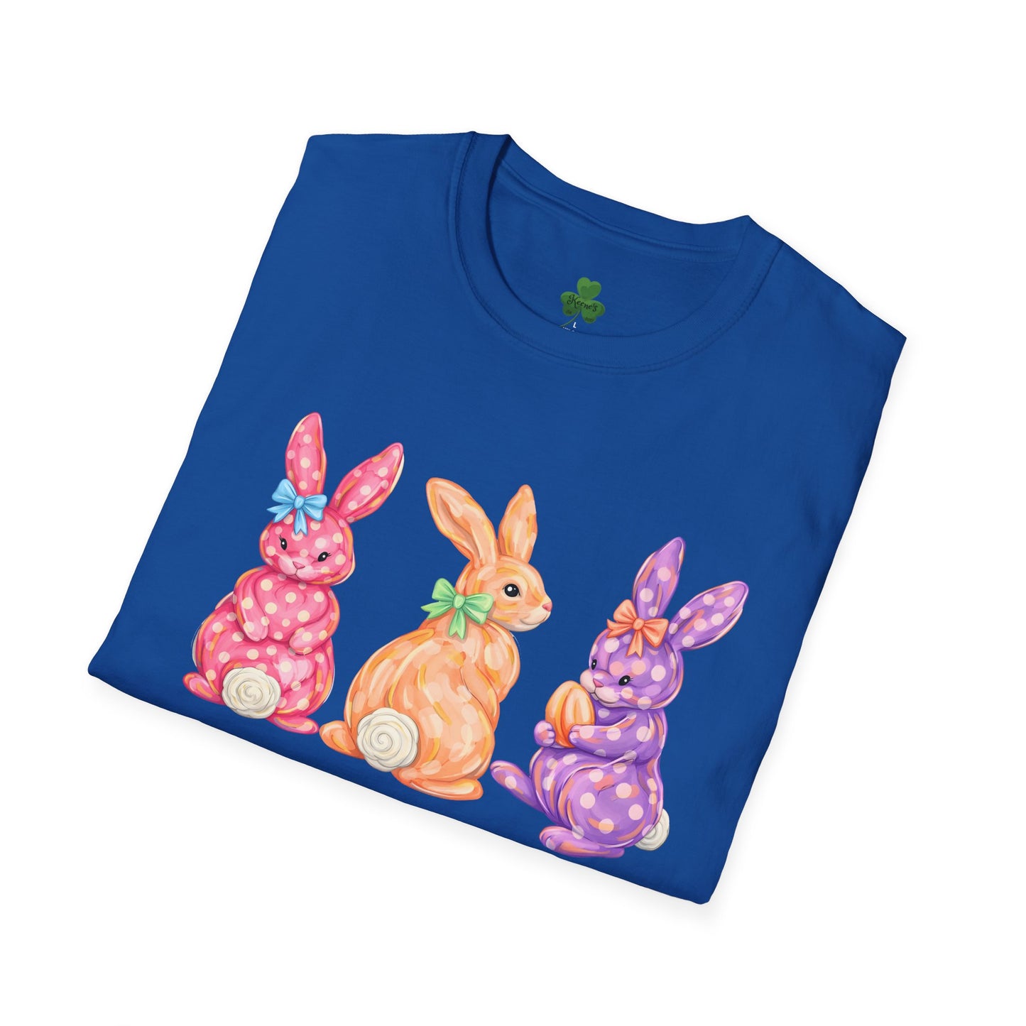 Easter Watercolor Bunny T-Shirt — Trio of Pastel Rabbits