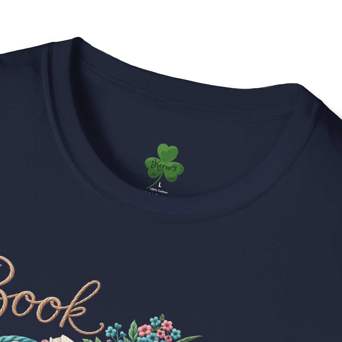 Book Lover T-Shirt — Floral Vintage 'Book Lover' Graphic Tee