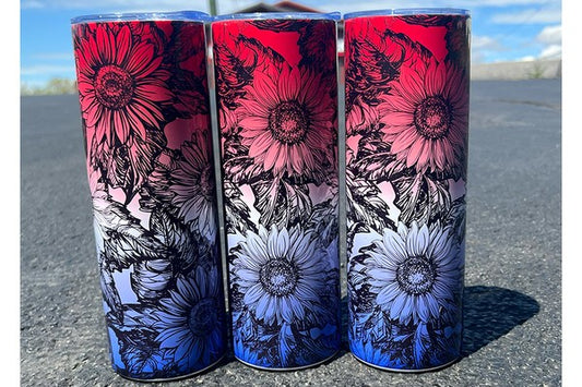 Patriotic Sunflower Tumbler