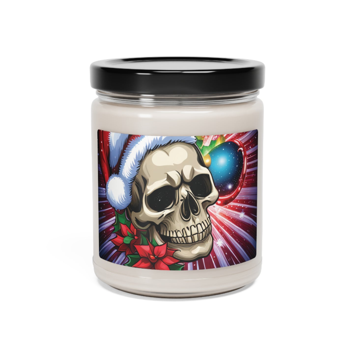 Santa Skull Scented Soy Candle, 9oz