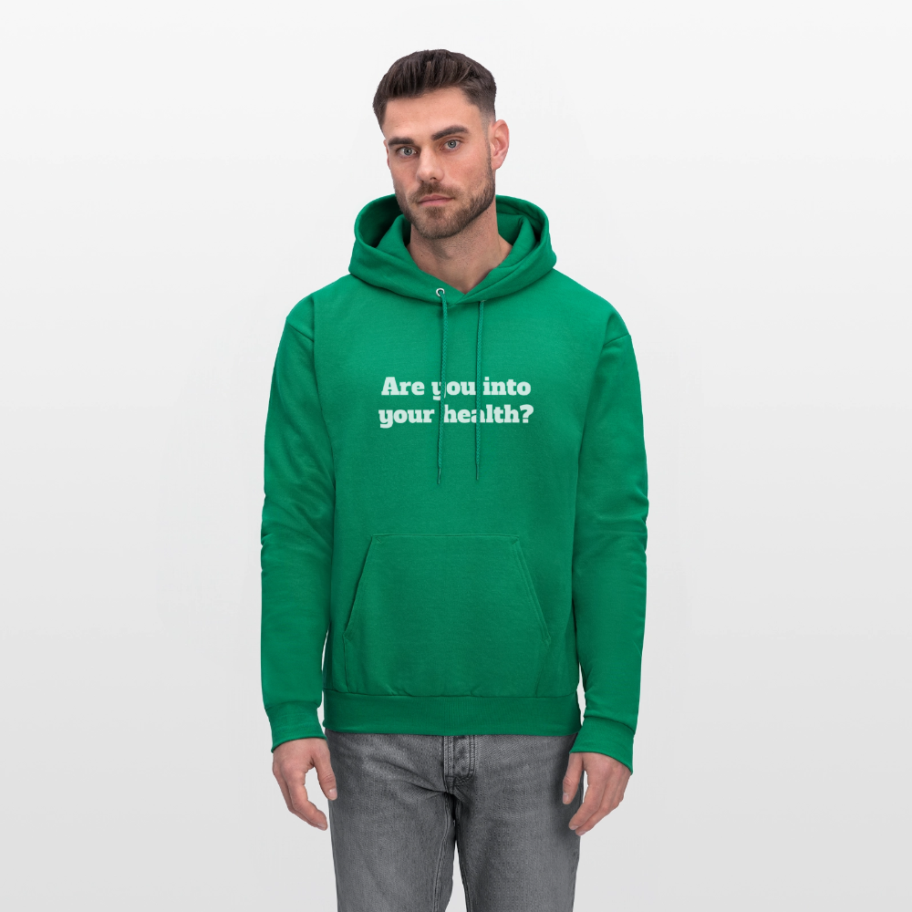 Are you into your health? - Men's Hoodie - kelly green
